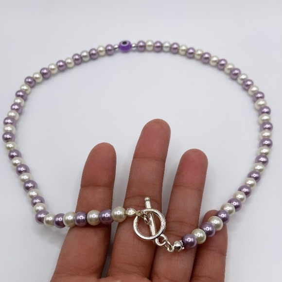 Trendy Evil Eye Y2K Inspired Beaded Necklace - Picture 5 of 6